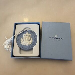 Wedgwood Blue Jasperware 1998 Lantern Annual Christmas Collectible Ornament